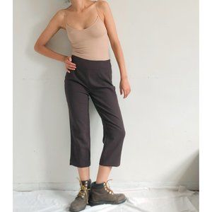 vintage 90's deep brown high waist capris
